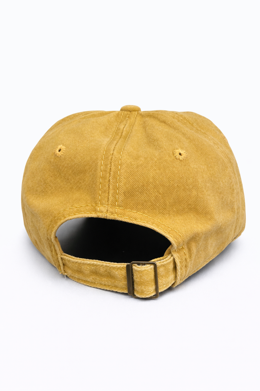 Gorra Origin mostaza con parche de piel