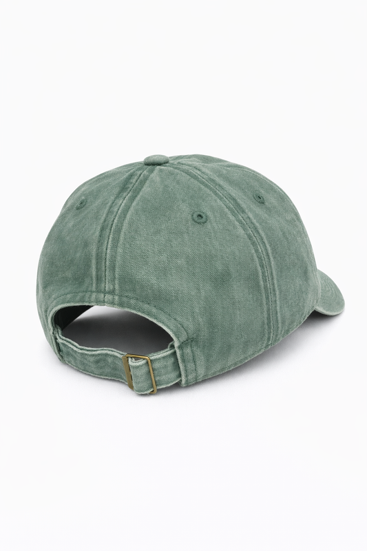 Gorra Origin verde con parche de piel