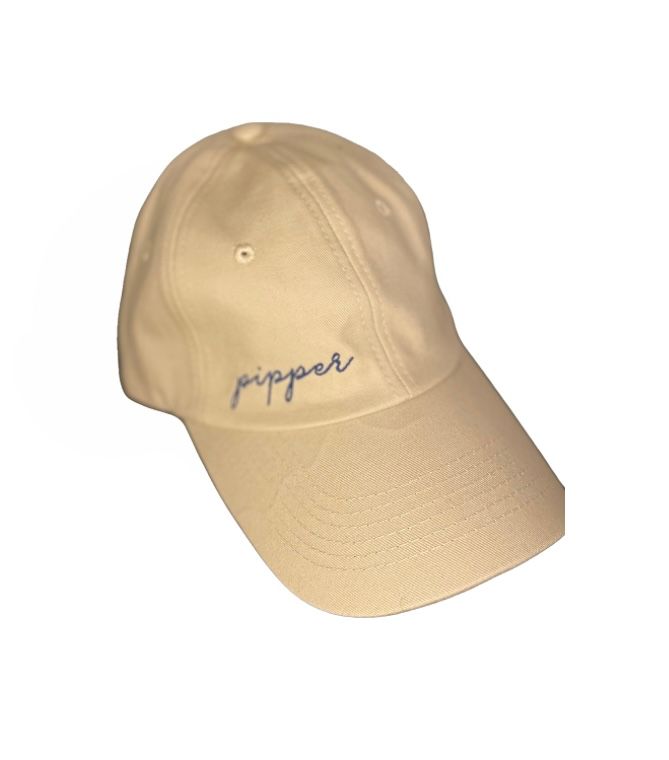 Gorra Pipper beige con logo bordado