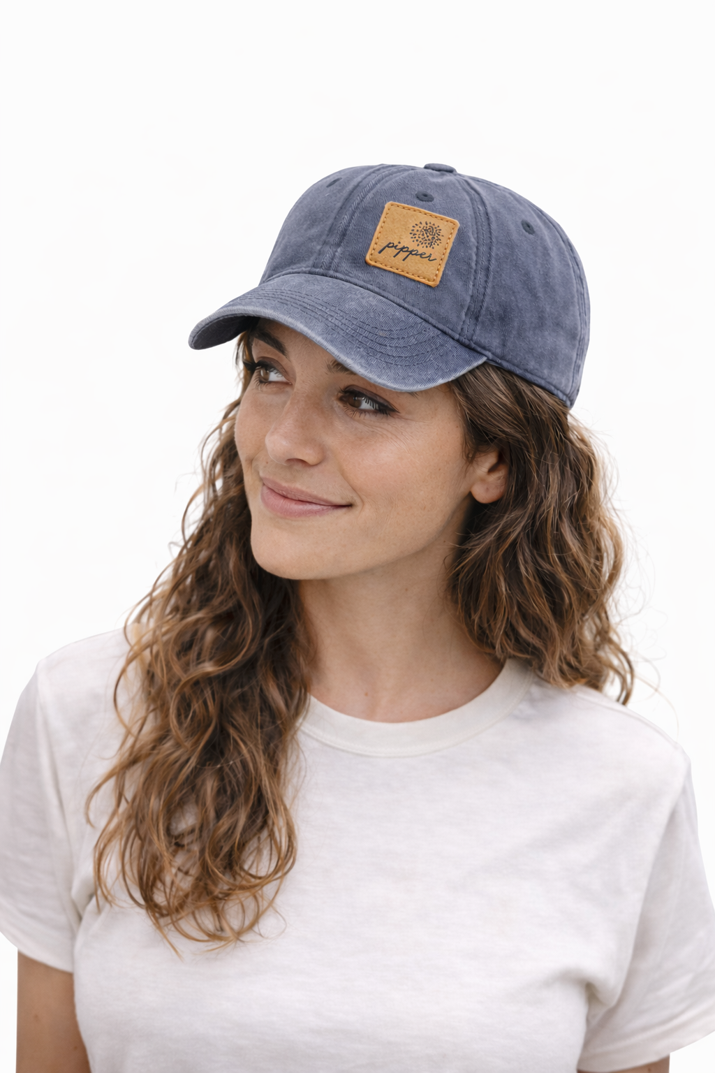 Gorra Origin azul marino, efecto desgastado