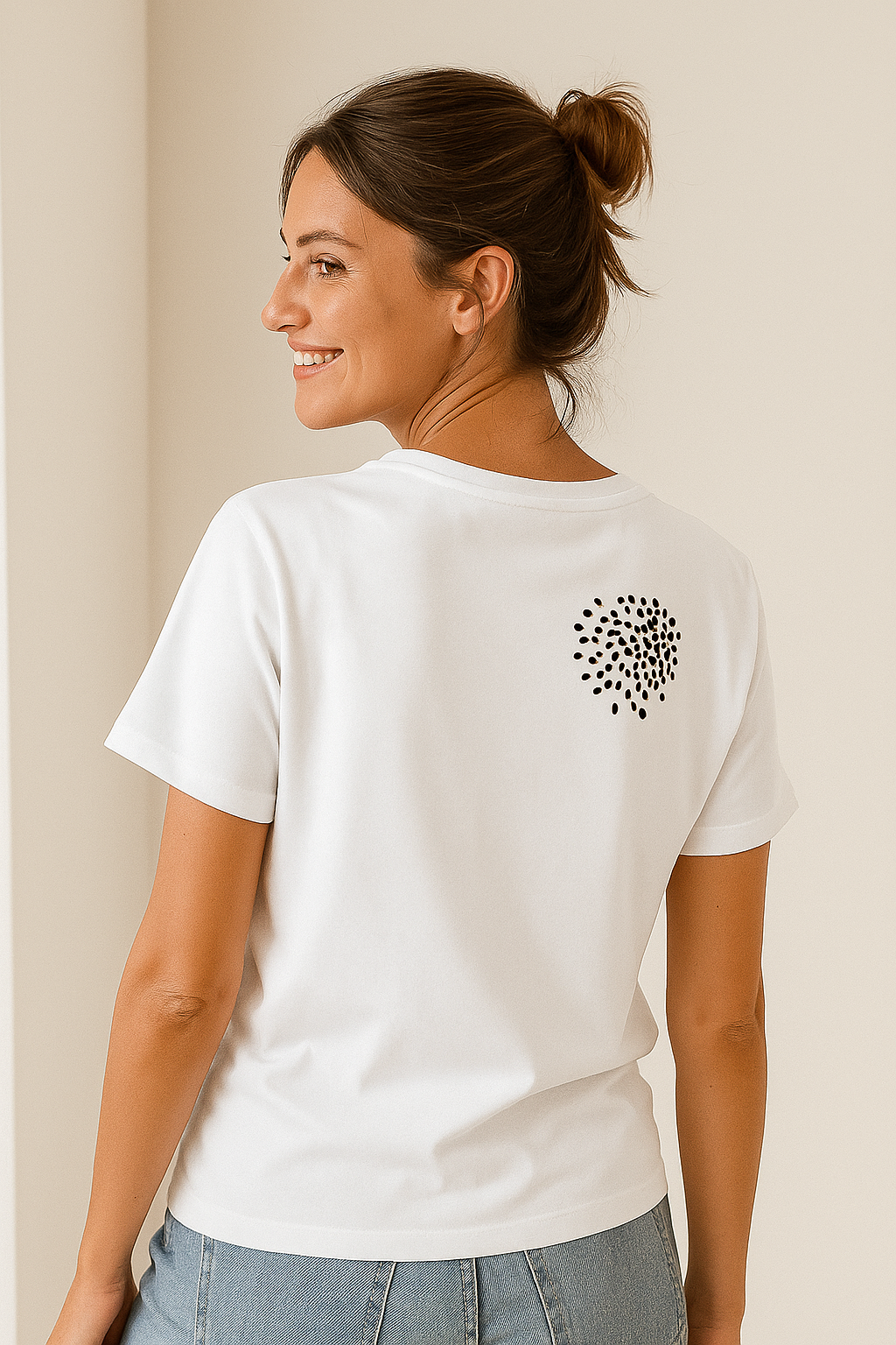Camiseta blanca de mujer