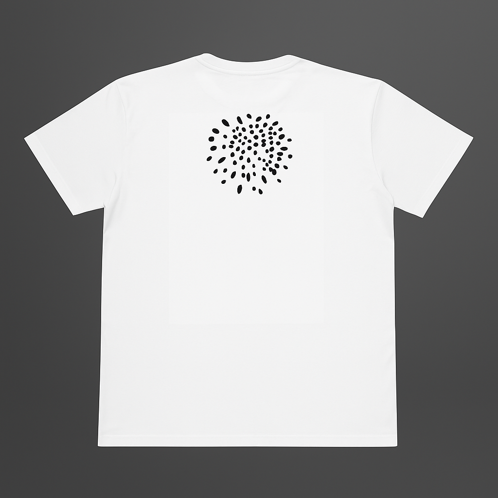 Camiseta blanca de hombre, logo grande
