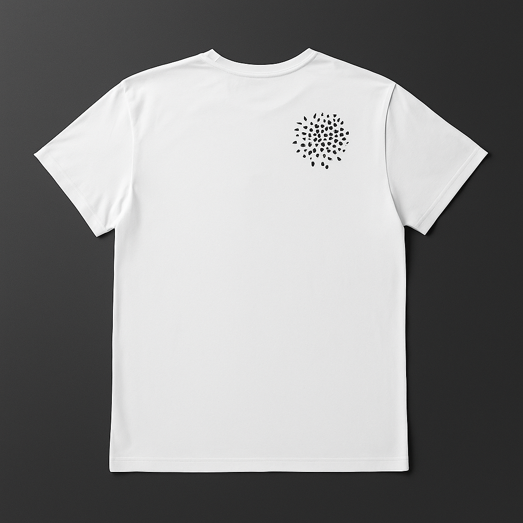 Camiseta blanca de hombre, logo pequeño